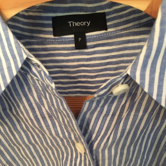 Theory blue stripe shirt - Picture 5 of 5